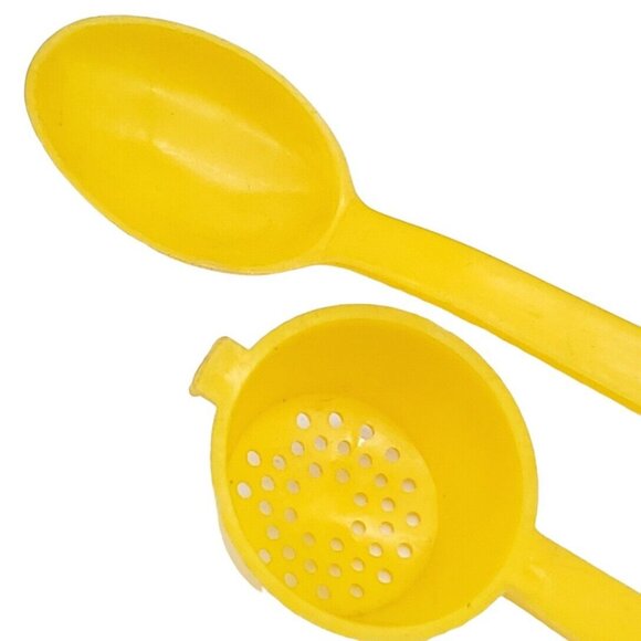 Toy Tea Set Vintage‎ Ideal Plastic Antiques 1940's - 1950's Green Yellow  *See - Picture 6 of 10